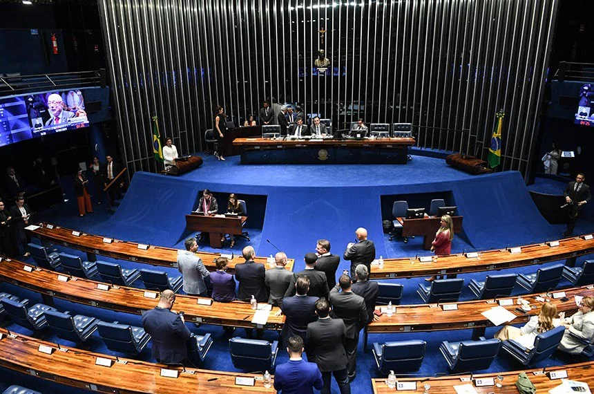 Sessão plenária presidida pelo senador Rodrigo Pacheco, presidente do Senado Jonas Pereira/Agência Senado Fonte: Agência Senado