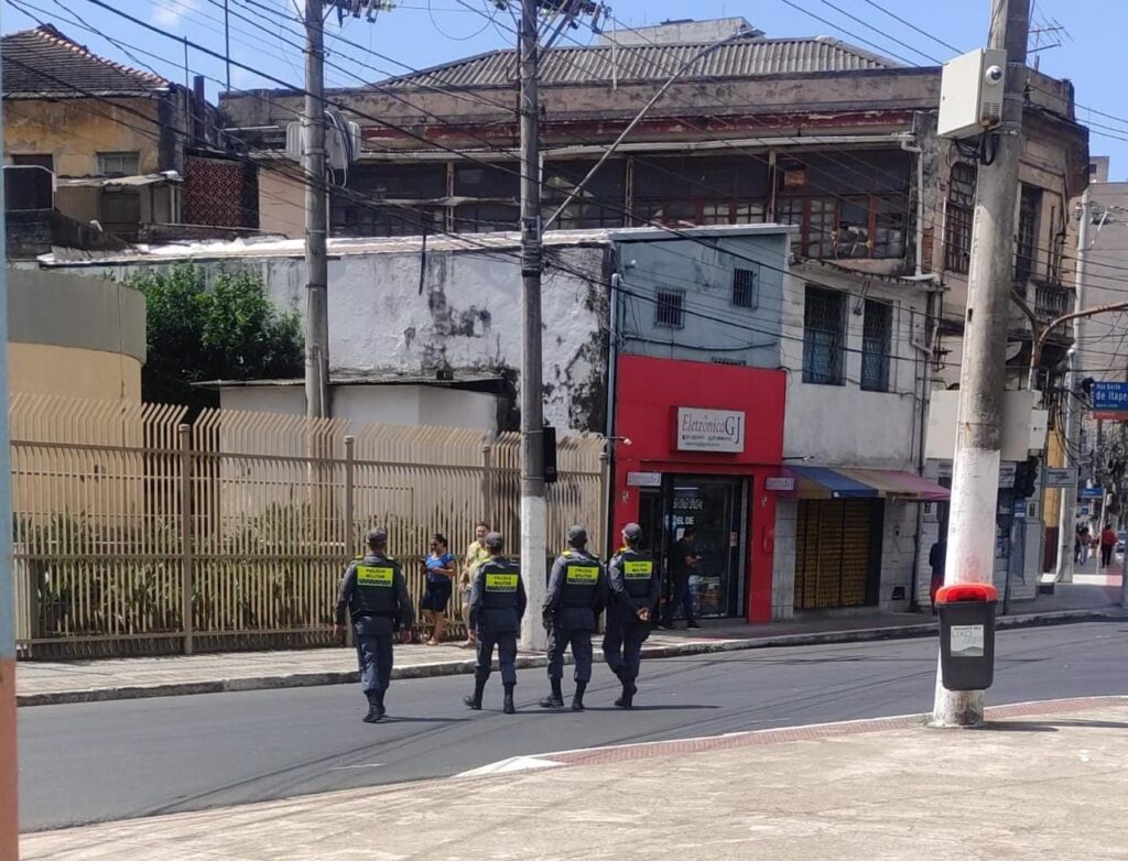 Ronda da Polícia Militar no Centro de Vitória ES dia 10/09/2024